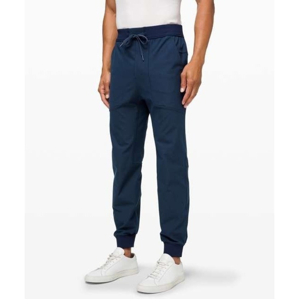 Lululemon Men's Small  Navy Blue  ABC Jogger Pants  Warpstreme Athleisure M5574S